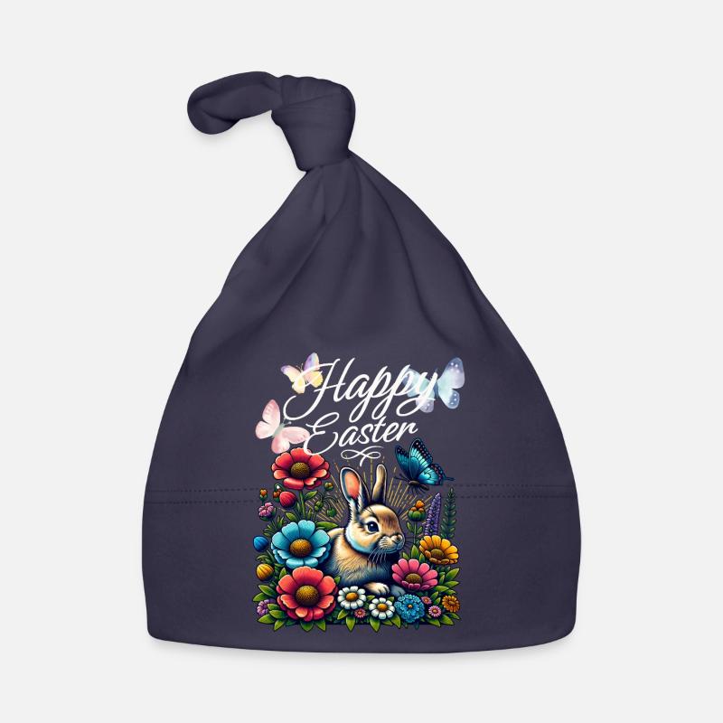 Happy Easter Happy Easter Easter Easter Bunny Organic Baby Cap