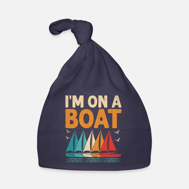 Ich bin auf einem Boot Paddelboot Baby Bio-Mütze