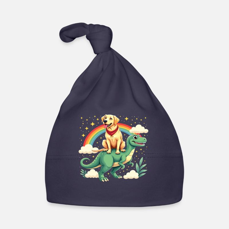 Labrador Dog Dinosaur Rainbow Labrador Organic Baby Cap