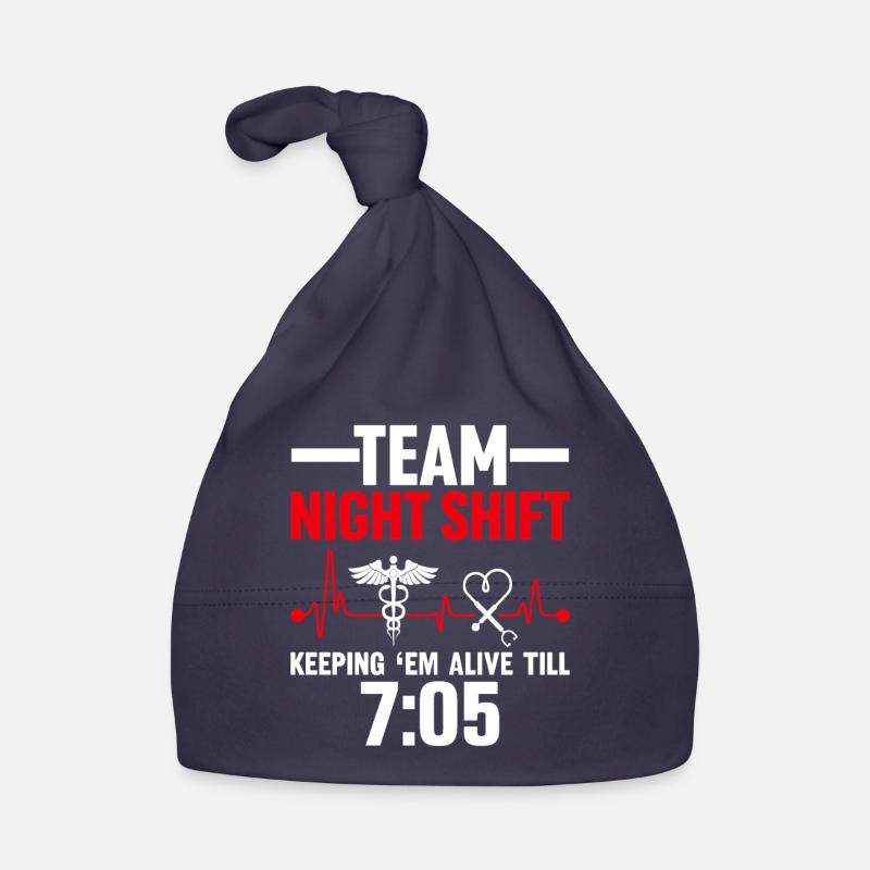 Équipe Night Shift Drôle Infirmière Technique de Dialyse Bonnet bio Bébé