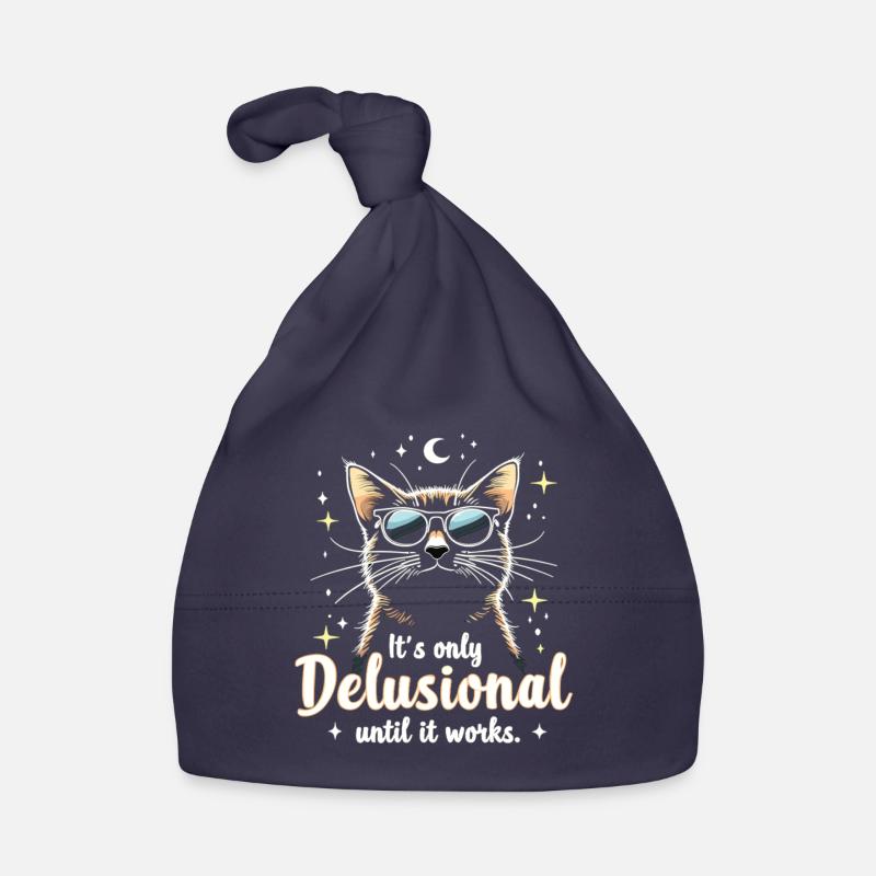 Delusional Cat Cat Retro Cats Cat Lover Organic Baby Cap