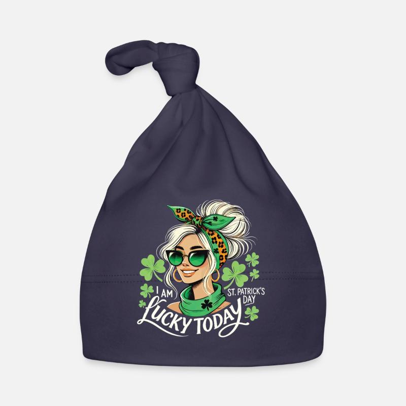 Mädchen Ich Bin Heute Glücklich St. Patrick's Tag Baby Bio-Mütze