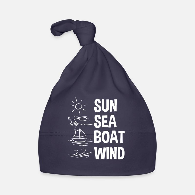 Sonne Meer Boot Wind Baby Bio-Mütze