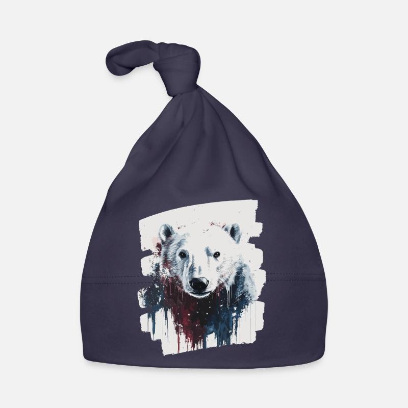 Eisbär Graffiti Sprayer Baby Bio-Mütze