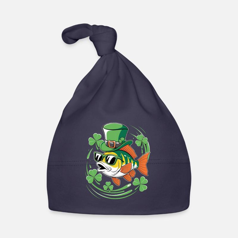 La Saint-Patrick avec poissons et trèfles Bonnet bio Bébé