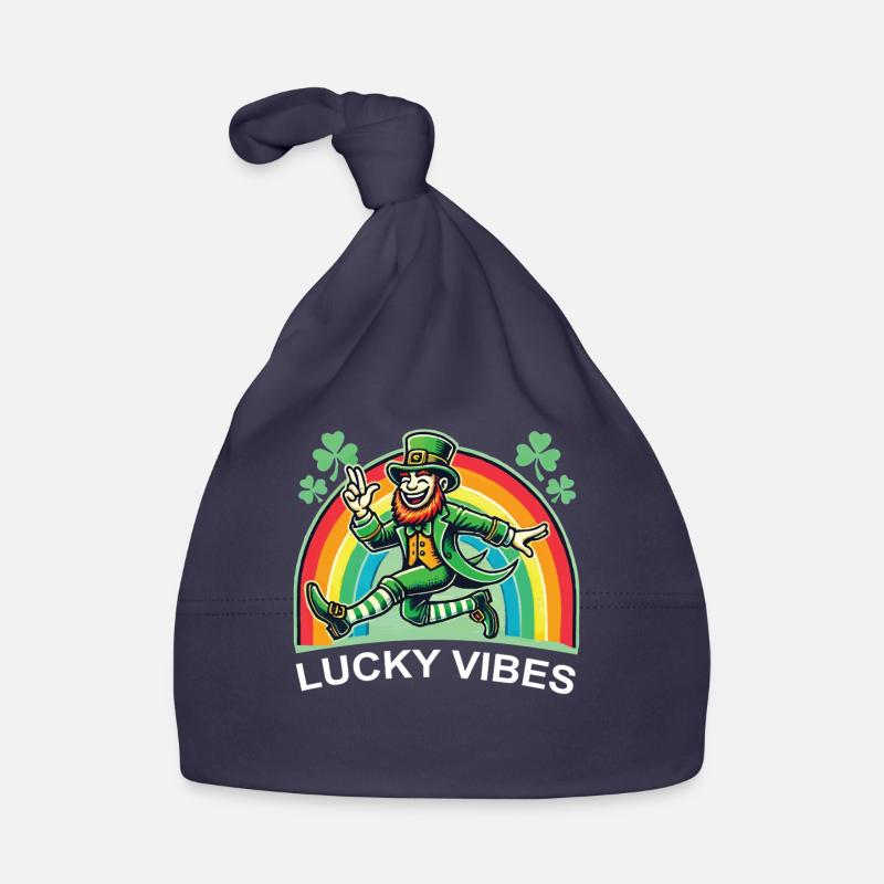 St. Patricks Tag Lucky Vibes Regenbogen Baby Bio-Mütze