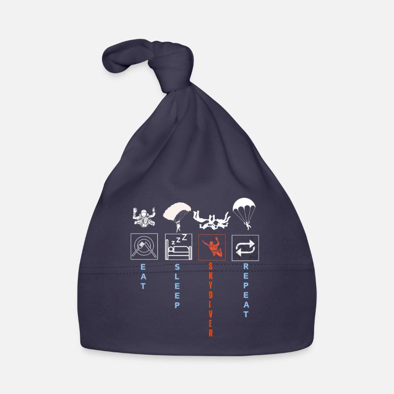 Dynamic Skydiver Silhouette Illustration Organic Baby Cap