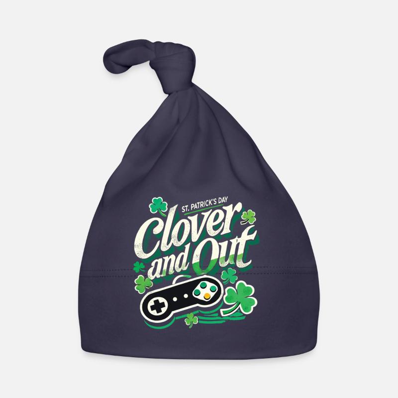 St. Patrick's Day Retro Gaming clover and out Baby Bio-Mütze