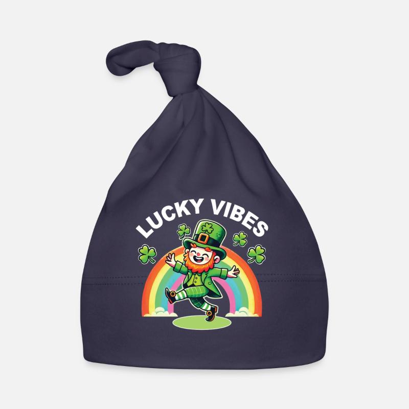 Lucky Vibes St. Patricks Day Regenbogen Baby Bio-Mütze