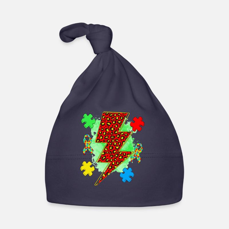 Autisme - Bonnet bio Bébé - marine