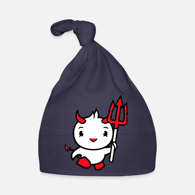 bird devil horns satan trident hell evil cool Organic Baby Cap