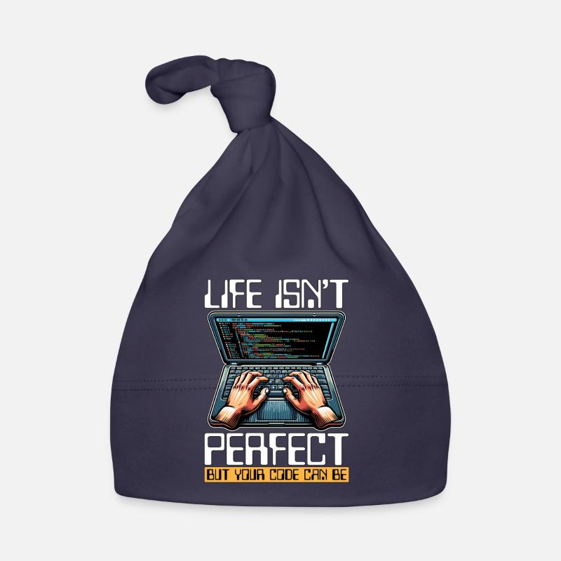 Coder Life Isn't Perfect But Your Code Developer Organic Baby Cap