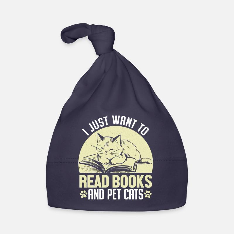 Ich möchte einfach nur Bücher lesen und Katzen retten Baby Bio-Mütze