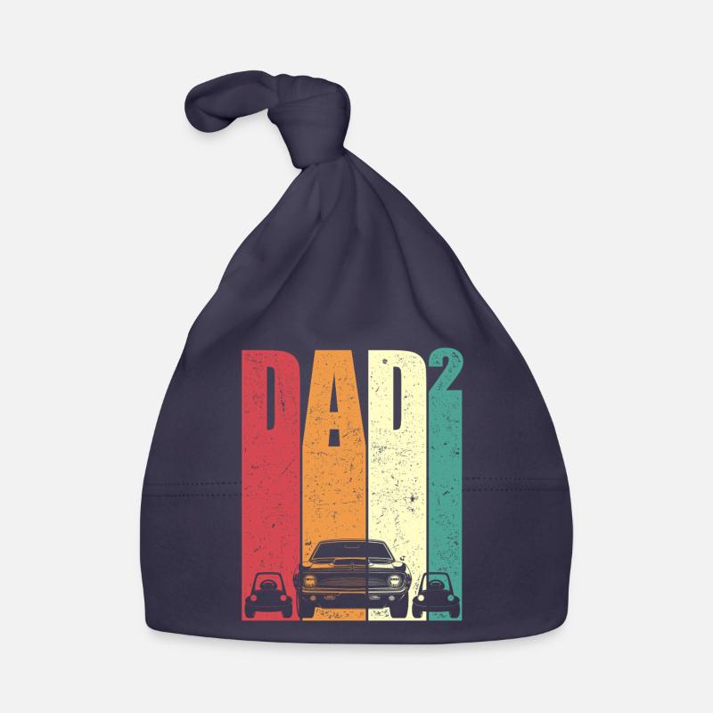 Dad Hoch 2 Papa Zwei Kinder Auto Vatertag Geschenk Baby Bio-Mütze