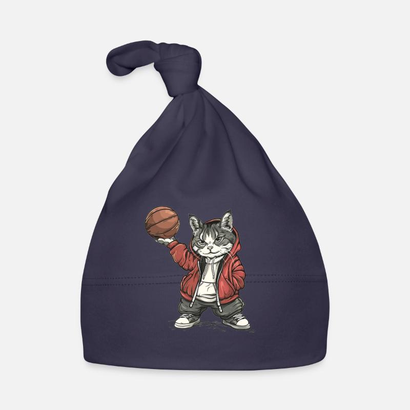 Chat de basket-ball à capuche Bonnet bio Bébé