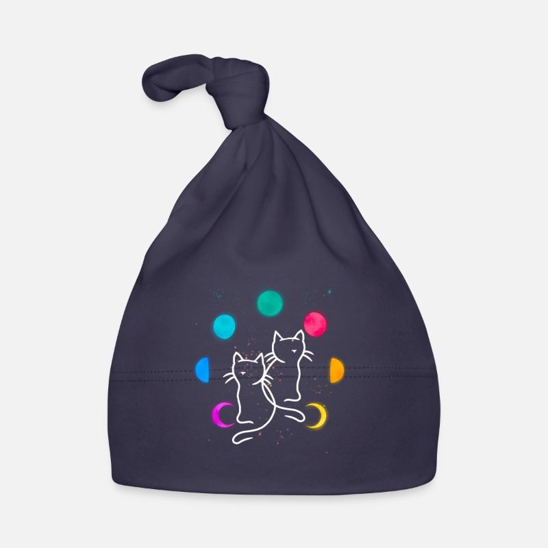 Chats rétro Phase de lune Phases de lune Chat Vintage Bonnet bio Bébé