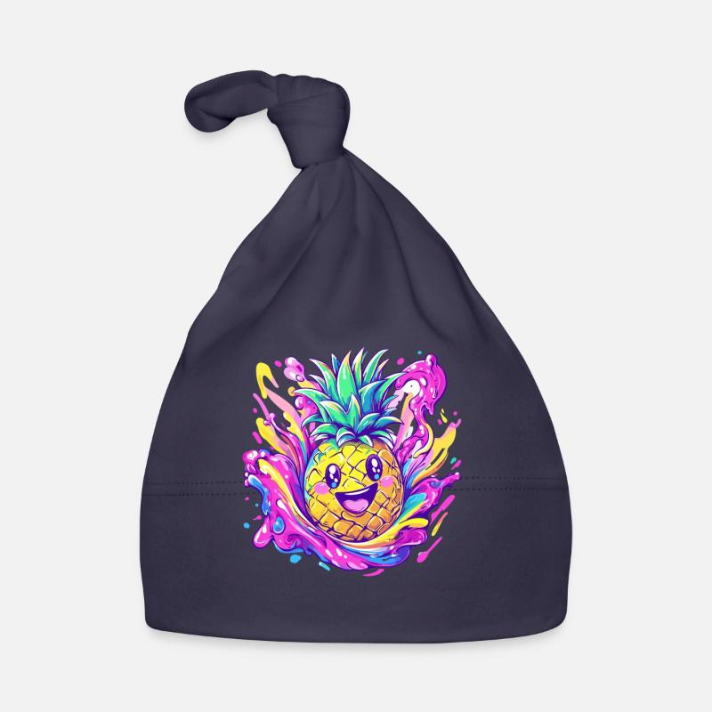 Happy Pineapple Explosion Organic Baby Cap
