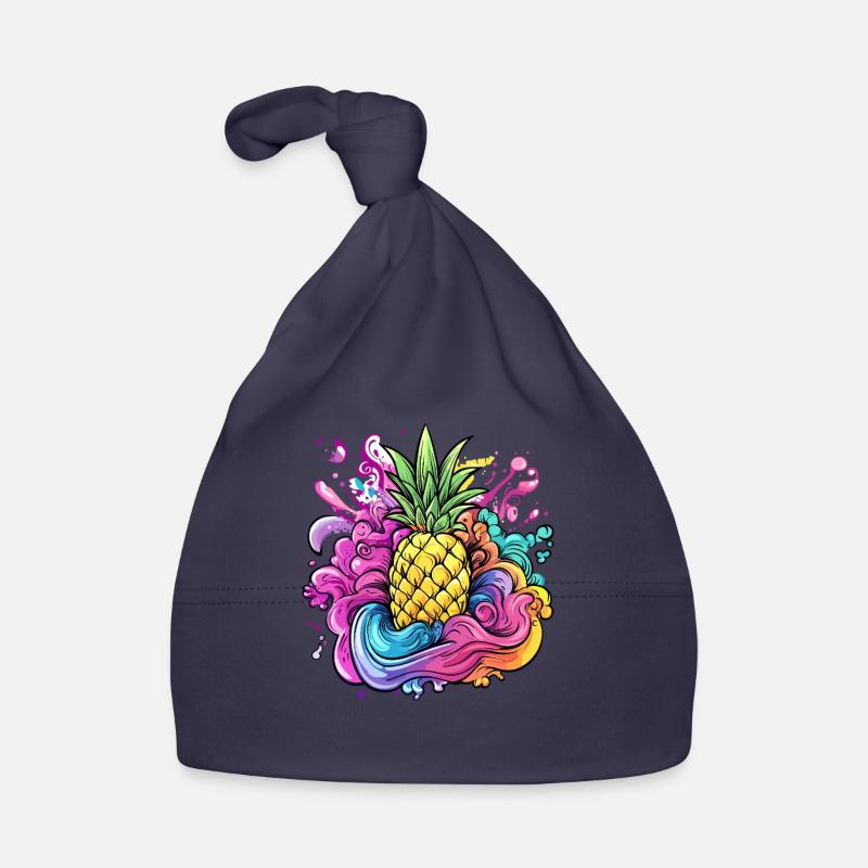 Ananas Farbexplosion Baby Bio-Mütze