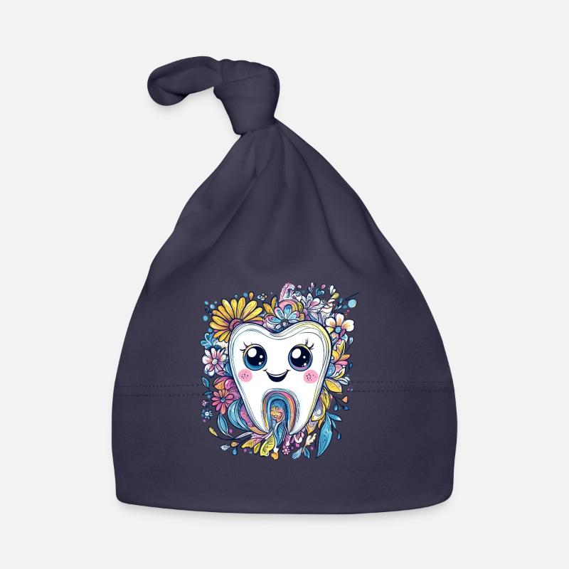 Dent avec sourire fleuri Bonnet bio Bébé