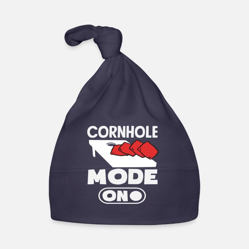 Cornhole Player Mode On Organic Baby Cap