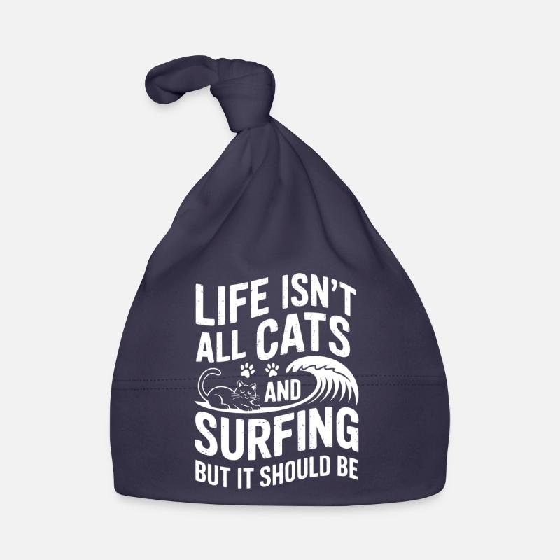 Surfing Spruch Katzen Lustiges Surfing Geschenk Baby Bio-Mütze