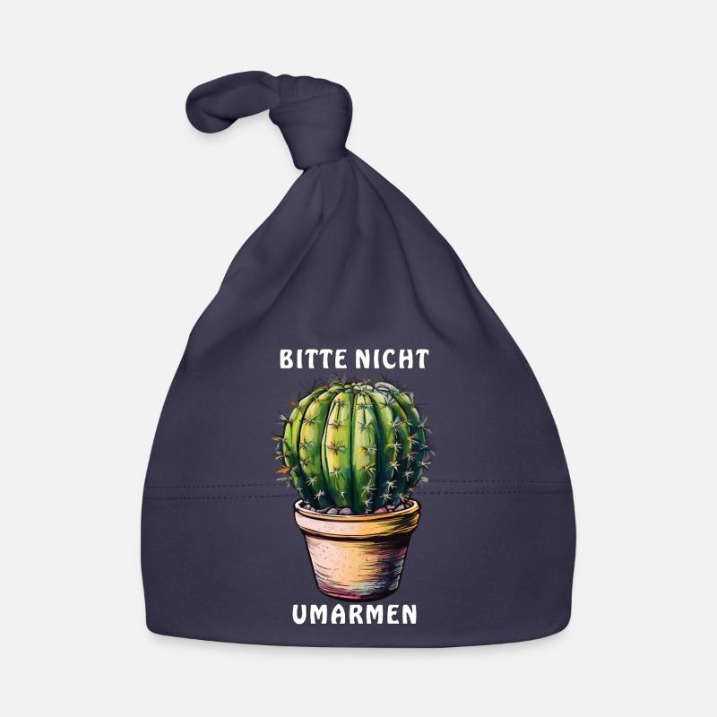 S’IL VOUS PLAÎT, NE SERREZ PAS CACTUS DANS VOS BRAS - Bonnet bio Bébé - marine