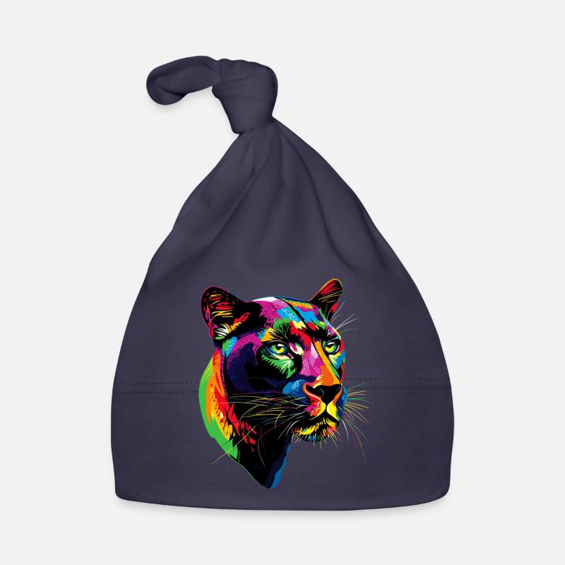 Panthère Léopard Grand Chat Mignon Gros Chat Panter Bonnet bio Bébé