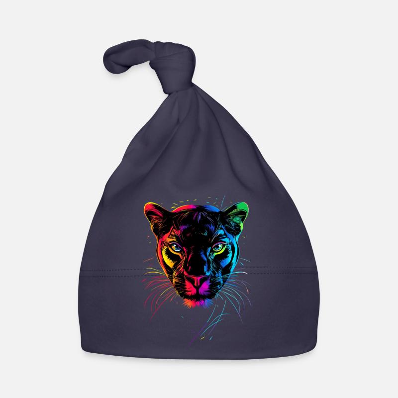 Panthère Léopard Grand Chat Mignon Gros Chat Panter Bonnet bio Bébé
