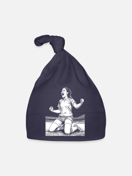 Footballer's shirt: midfielder with a view - Organic Baby Cap - navy - Front