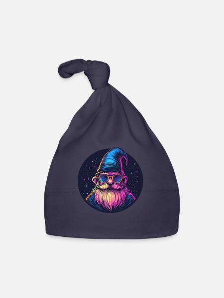 Space Dwarf Retro Look - Organic Baby Cap - navy - Front