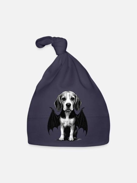 Beagle - Baby Bio-Mütze - Navy - Vorne