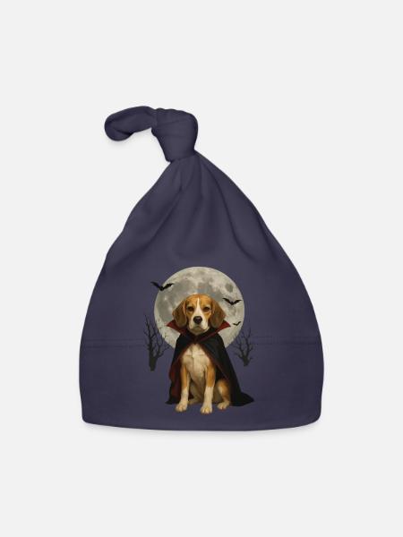 Beagle - Baby Bio-Mütze - Navy - Vorne