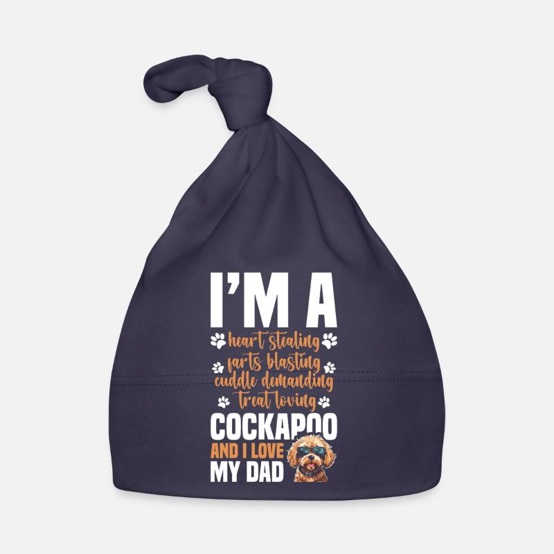 Cockapoo papa chiot chien passionné traiter aimant Bonnet bio Bébé