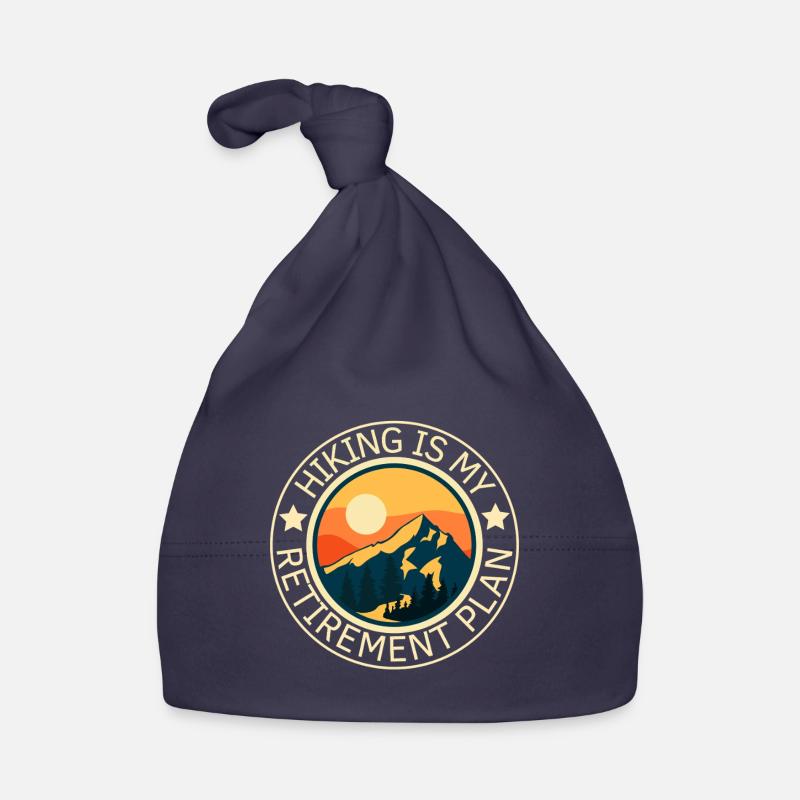 Hiking is my retirement plan Organic Baby Cap