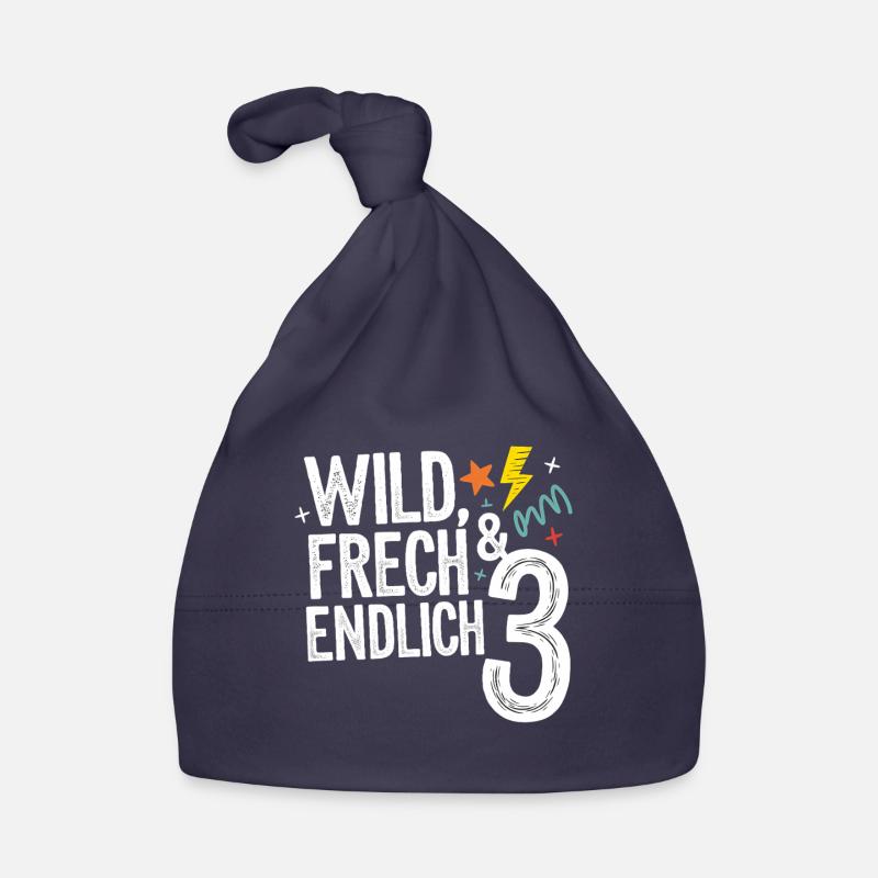 Sauvage, effronté et enfin 3 ans 3e anniversaire Bonnet bio Bébé