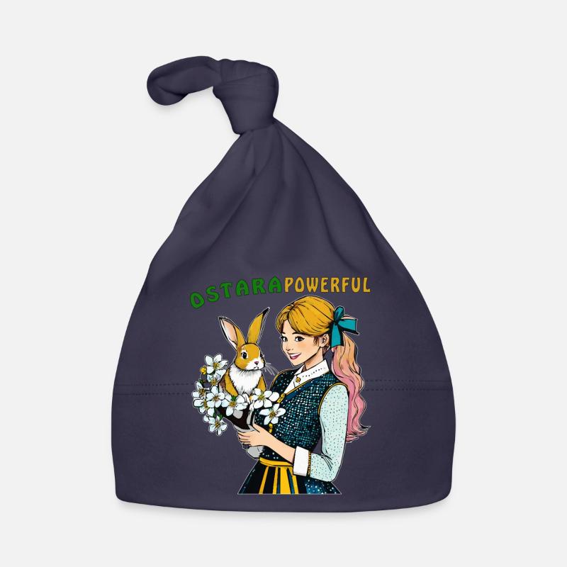 FRAU HASE BLUME OSTARA POWERFUL Baby Bio-Mütze