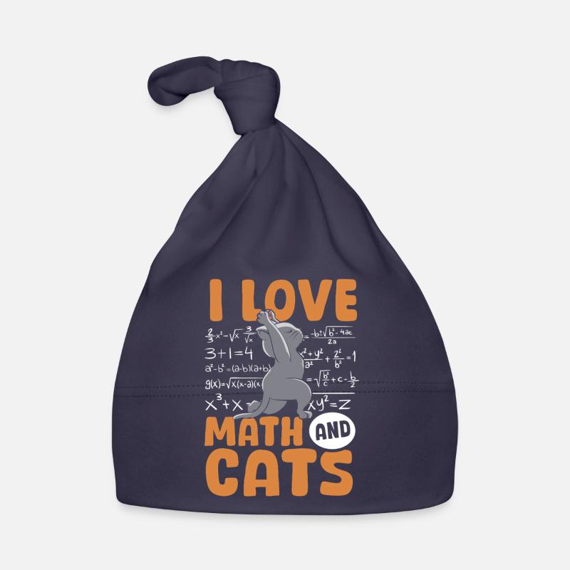 Math Cats Cat Lover Enseignant Étudiants Bonnet bio Bébé