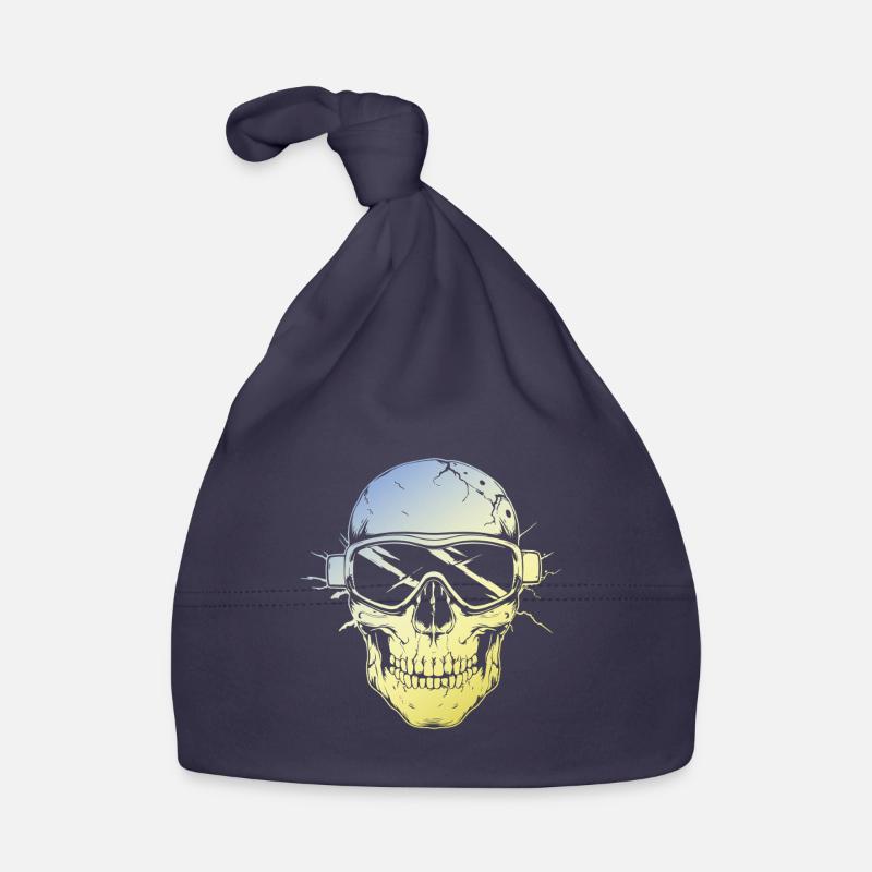 Ski Ski Goggles Skeleton Organic Baby Cap