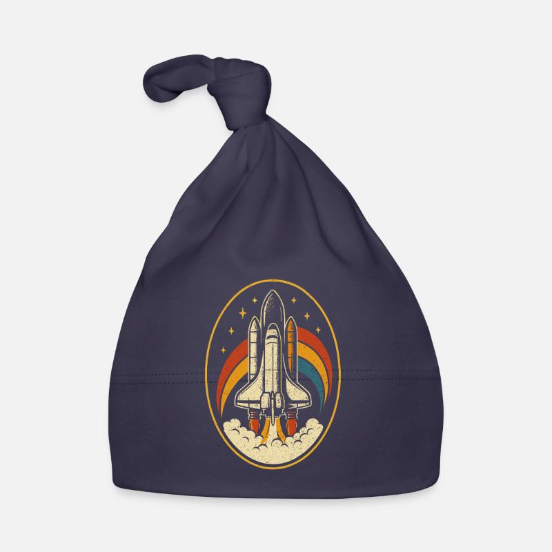 Retro Space Shuttle – Rocket Launch Vintage Organic Baby Cap