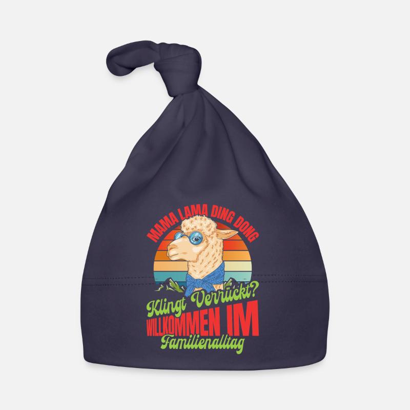 Werdende Mutter MAMA LAMA DING DONG Lustiges Baby Bio-Mütze