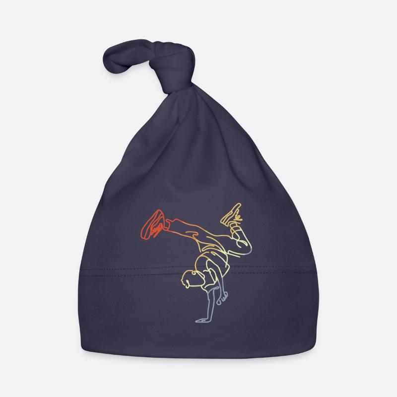 Vintage Breakdancing Boy Sketch Organic Baby Cap