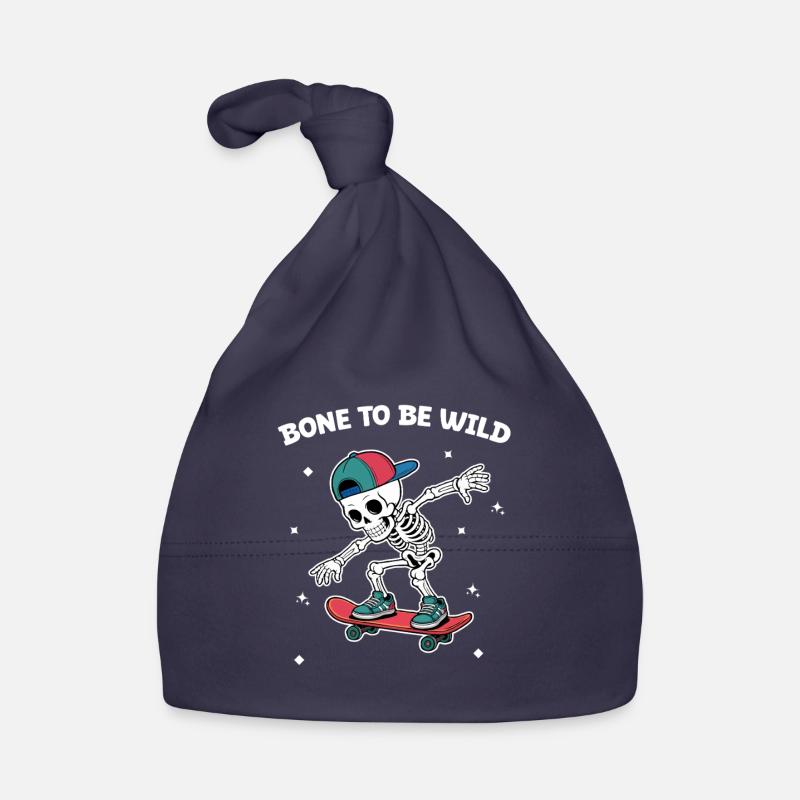 Skull Skeleton Skateboard Abenteuer Baby Bio-Mütze