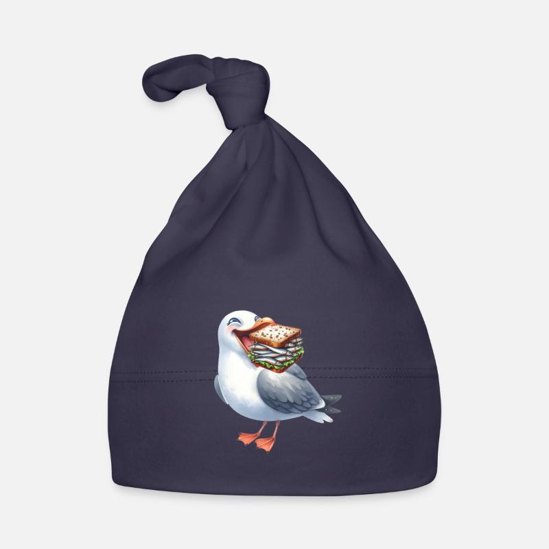 Nordsee Ostsee Möwe Möwen maritim Hering Baby Bio-Mütze