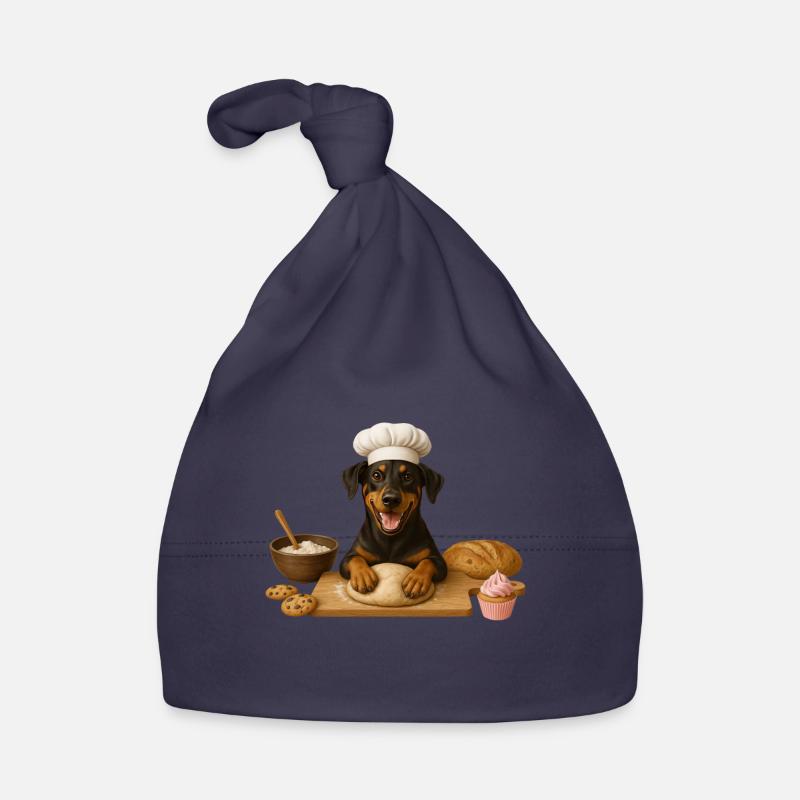 Doberman Baking Cake Cookies Organic Baby Cap