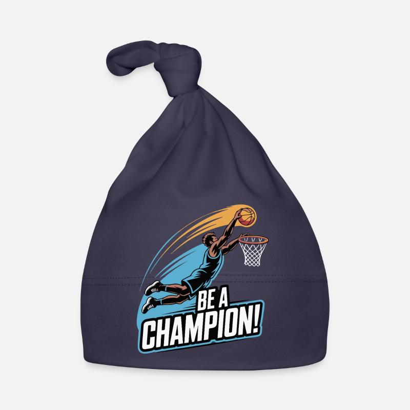 JOUER À BE A CHAMPION - Bonnet bio Bébé - marine