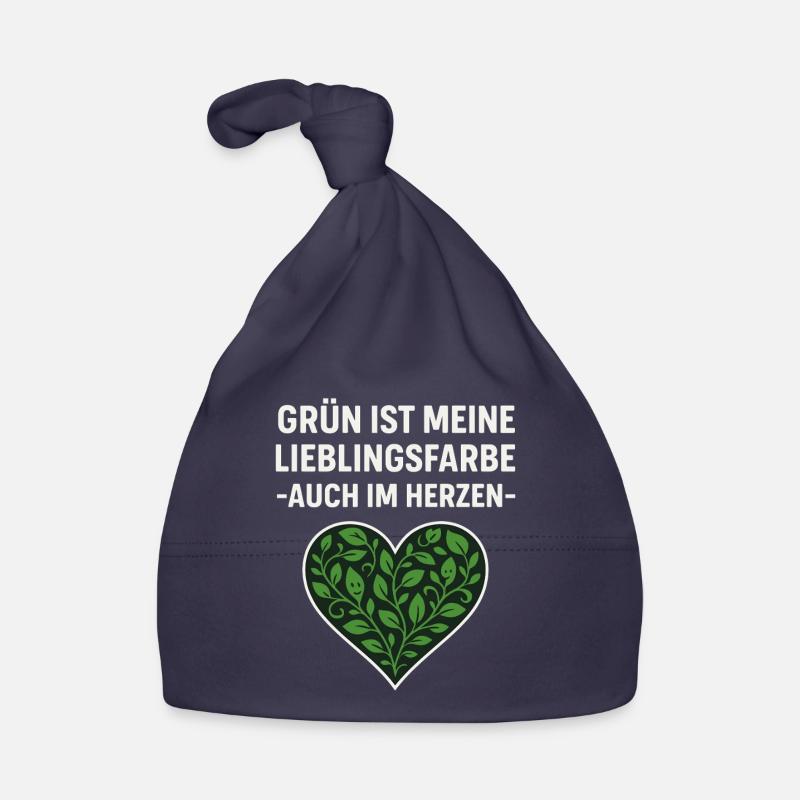 Le vert est ma couleur préférée de chemise en forme de cœur Bonnet bio Bébé