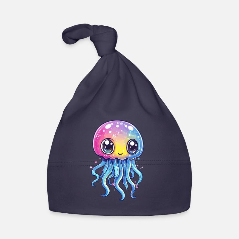 Rainbow jellyfish Organic Baby Cap