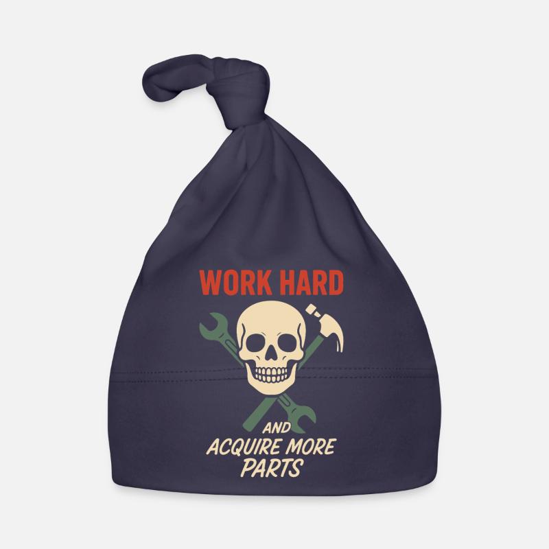 Travailler dur, acquérir plus de pièces, de garages, d’humour Bonnet bio Bébé