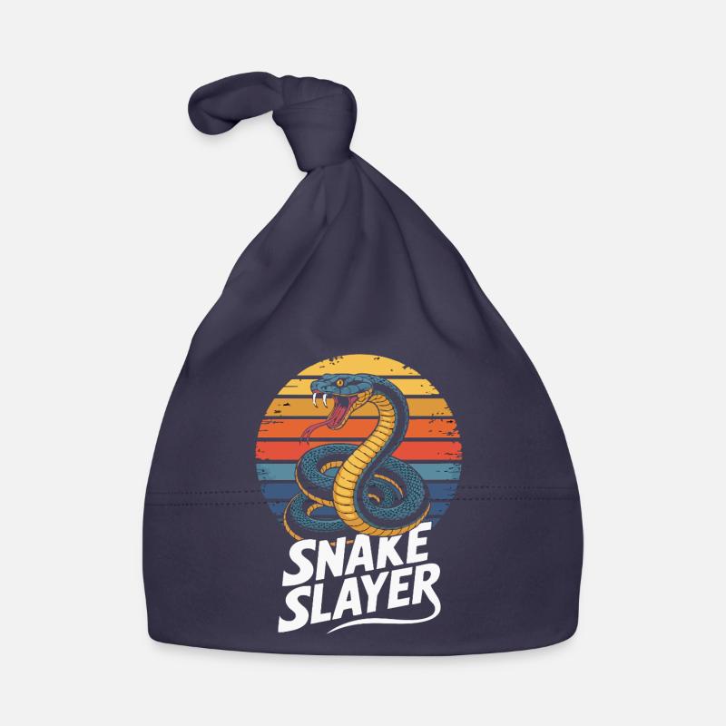 Snake hunter – Retro Schlange Design Organic Baby Cap
