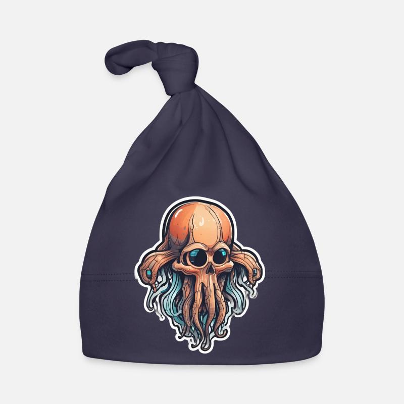 Eco-Friendly Squid Skull Organic Baby Cap